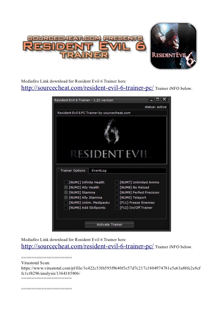 resident evil 4 trainer v2.0